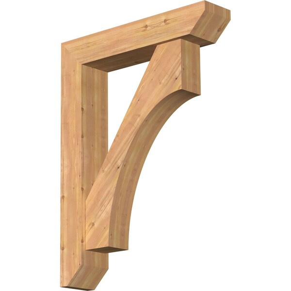 Ekena Millwork Westlake Slat Smooth Bracket w/ Offset Brace, Western Red Cedar, 7 1/2"W x 36"D x 48"H BKT0806X36X48WTL06SWR - main